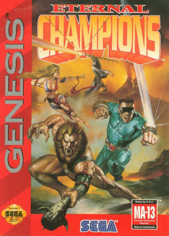 Eternal Champions box art for Sega Genesis